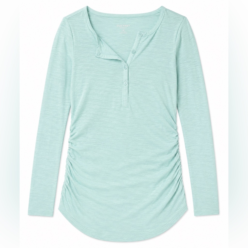 Liz Lange Teal 3/4 Sleeve Maternity Top
